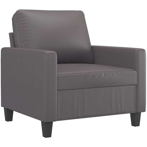 VidaXL 3-dijelni set sofa s jastucima sivi od umjetne kože Slike