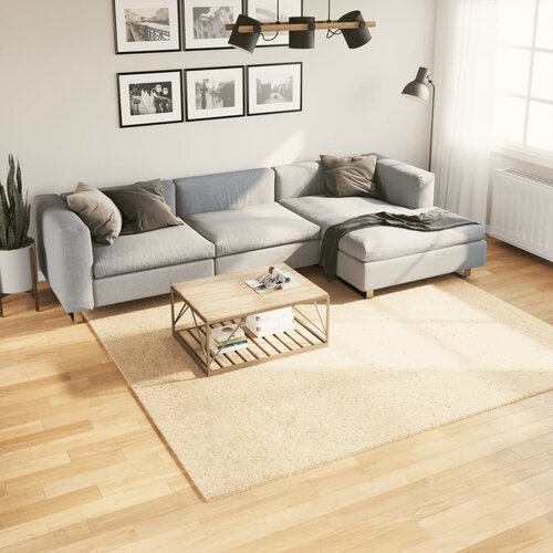 vidaXL Tepih HUARTE kratkih vlakana mekani i perivi krem 240x240 cm Cene