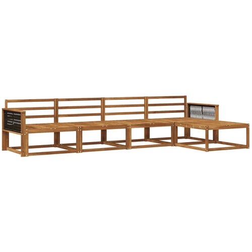 vidaXL Zunanja garnitura za sedenje 5 pcs Naravna Masiven les akacije, (5000279536) Cene