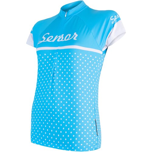 Sensor Women&amp;#039;s Cycling Jersey Cyklo Dots Blue Slike