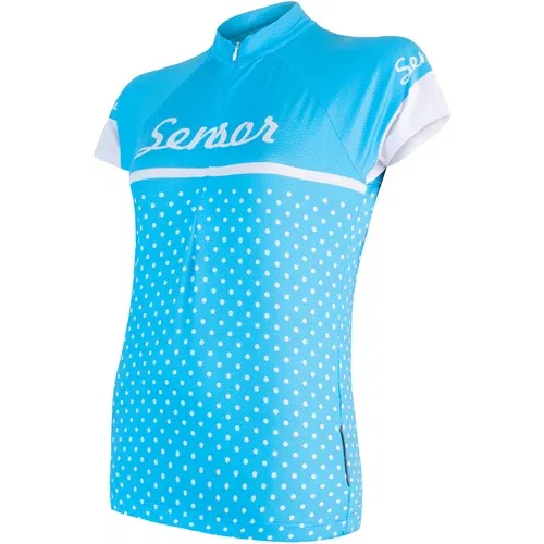 Sensor Women's Cycling Jersey Cyklo Dots Blue