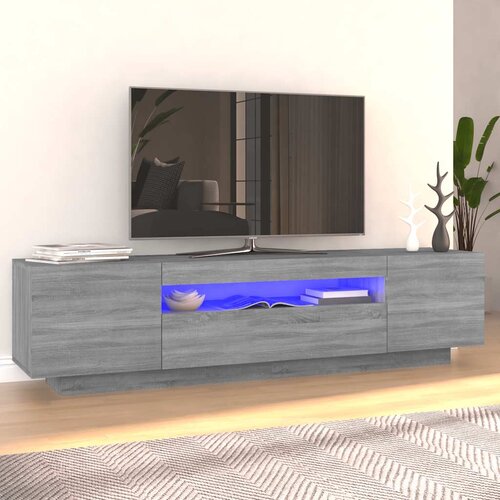 TV ormarić s LED svjetlima boja hrasta sonome 160 x 35 x 40 cm Cene