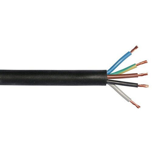 Gumijasti kabel H07RN-F 5G2,5 mm&sup2; (&Scaron;tevilo žil: 5, Črne barve, 10 m) Cene