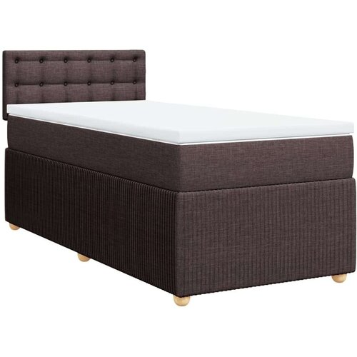 vidaXL Krevet s oprugama i madracem tamnosmeđi 90 x 200 cm od tkanine Cijene