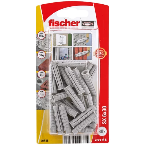 Fischer univerzalne tiple (Promjer tiple: 6 mm, Duljina tiple: 30 mm, Ukupan broj komada: 30 Kom.)