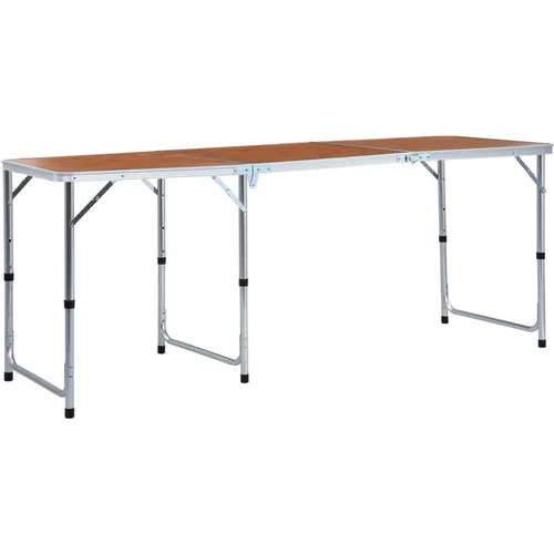  Zložljiva miza za kampiranje iz aluminija 180x60 cm