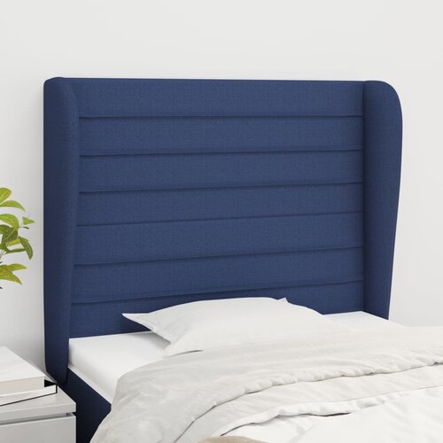  Uzglavlje s u&scaron;ima plavo 103x23x118/128 cm od tkanine Cijene