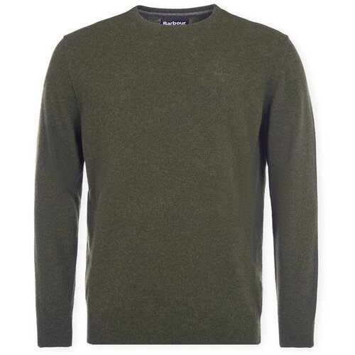 Barbour Puloverji Essential Crew Neck Jumper - Seaweed Zelena Cene