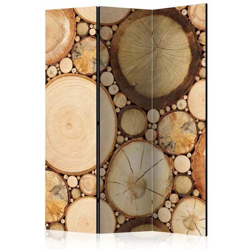  Paravan u 3 dijela - Wood grains [Room Dividers] 135x172