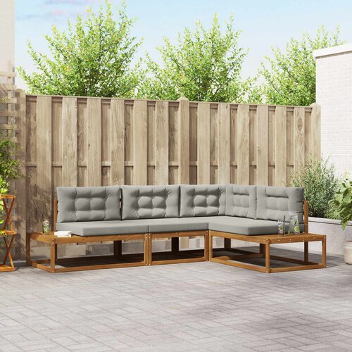 Set vanjskih sofa Prirodna i svijetlo siva Cijene
