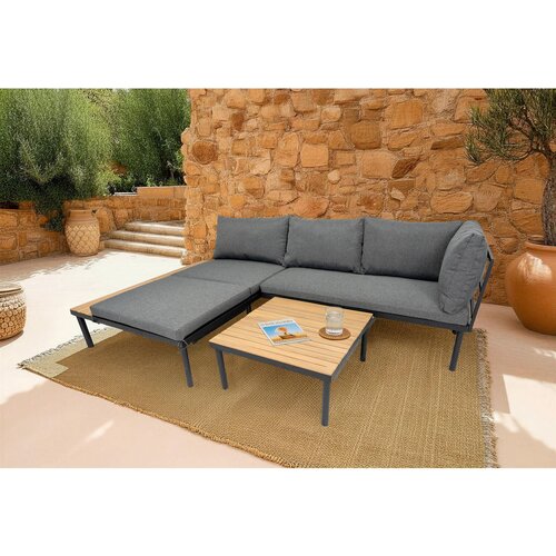 Ambia Garden LOUNGE GARNITURA tkanina akacija masivno železo Slike