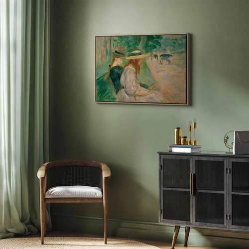  Slika - Berthe Morisot &amp;ndash; Sur un banc de Bois de Boulogne 120x80 U prirodnom drvenom okviru Slike