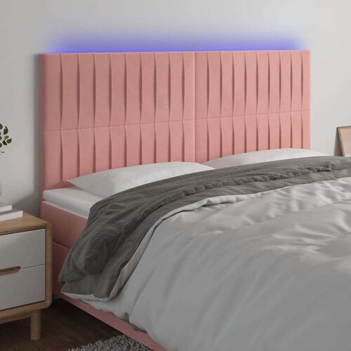  Uzglavlje ružičasto 200x5x118/128 cm baršunasto Cijene