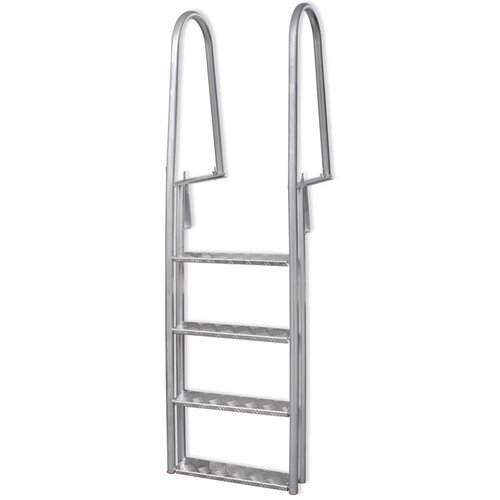 vidaXL lestev za bazen s 4 stopnicami aluminij 167 cm Cene