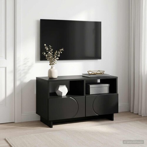  TV stalak 60 x 34.5 x 40 cm Crna Konstruirano drvo Slike