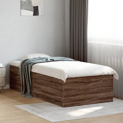 Furnova Posteljni okvir rjav hrast 100x200 cm inženirski les, (21934625) Slike