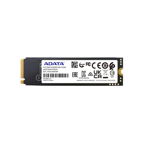 Adata 512GB M.2 PCIe Gen4 x4 LEGEND 840 ALEG-840-512GCS SSD Slike