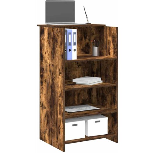 vidaXL Recepcijski stol dimljeni hrast 55x50x103,5cm konstruirano drvo Cijene