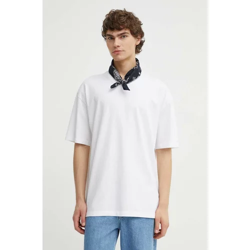 AllSaints Bombažna kratka majica MONTANA SS CREW moška, bela barva, MD510Z