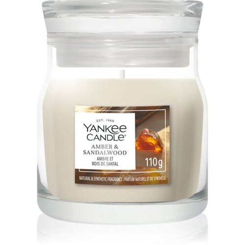 Yankee Candle Amber &amp;amp; Sandalwood di&amp;scaron;eča sveča Signature 110 g Slike