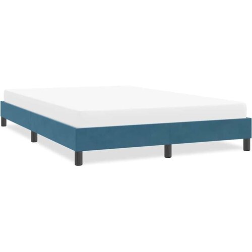  posteljni okvir brez vzmetnice temno modra 140x220 cm žamet, (21829316) Slike