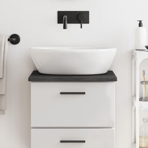  Kopalniški pult temno siv 40x30x2 cm obdelan trden les Cene