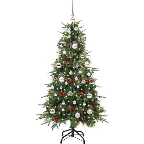 VidaXL Umjetno božićno drvce s nogom s stalakom Zelena 150 cm PE i PVC Slike