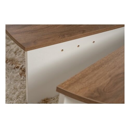 Hanah home Nordure Club set stolova Orion, 90x60x30, 85x30x35cm, 2 dijela, Smeđa Slike