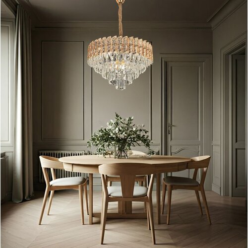 Toolight Visilica s kristalima G054-CP 50cm GOLD Slike
