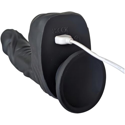 Naked Addiction rotacijski-push realistični vibrator (crni) Slike