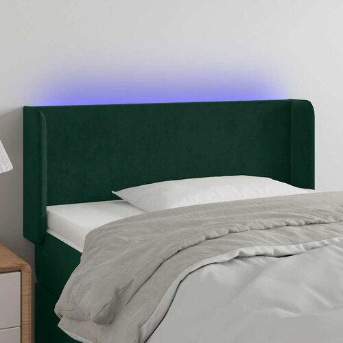  LED uzglavlje tamnozeleno 103x16x78/88 cm baršunasto Cene