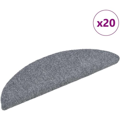 vidaXL Samoljepljivi otirači za stepenice 20 kom sivi 56 x 17 x 3 cm Cijene