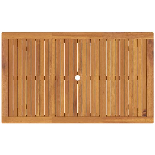  Vrtni set za objed 5 kom. Crna Čvrsto drvo akacije 150 x 90 x 74 cm Slike