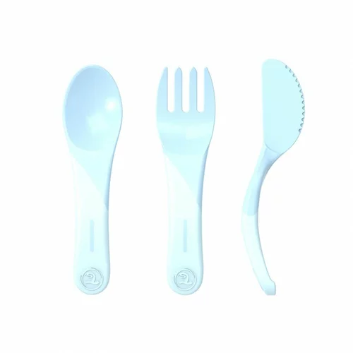 Twistshake Learn Cutlery pribor Blue 6 m+ 3 kos