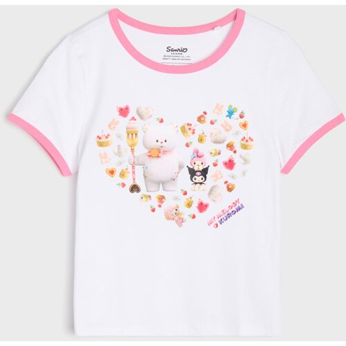 Sinsay Pamučna majica s printom My Melody and Kuromi Slike