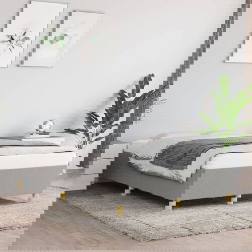 VidaXL Okvir za krevet svjetlosivi 120 x 200 cm od tkanine Slike
