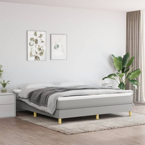  Okvir za krevet s oprugom svjetlosivi 180x200 cm od tkanine Cijene