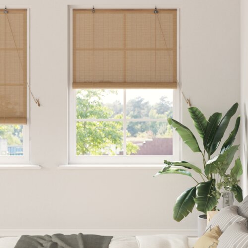 vidaXL Zavese in rolete z zavesami Svetlo rjava 100 x 220 cm Bambus Cene