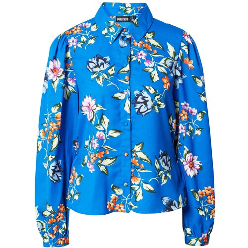 Pieces Bluza &amp;#039;ADNANA&amp;#039; nebe&amp;scaron;ko modra / svetlo modra / temno zelena / bela Slike