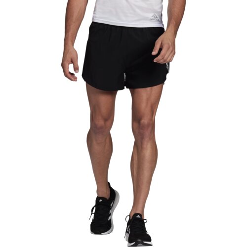 Adidas Run Men&amp;#039;s Fast Reflective Split Shorts Black Slike