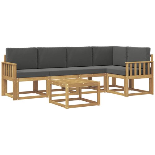 vidaXL Zunanja garnitura za sedenje z blazino 6 pcs Bela in antracit, (5000282280) Cene