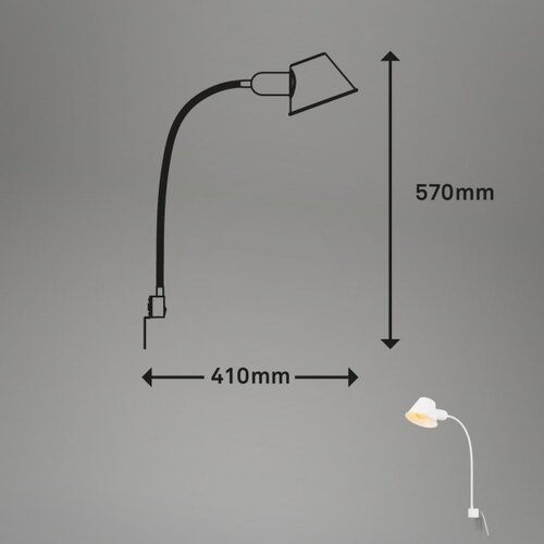 BRILONER 2079-016 - zidna fleksibilna lampa 1xE27/10W/230V bela Slike