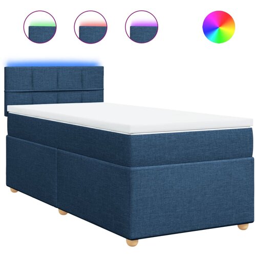 Maison Chic Box spring postelja - Vzmetna postelja z vzmetnico modra 90x200 cm blago SL3965, (21888615) Cene