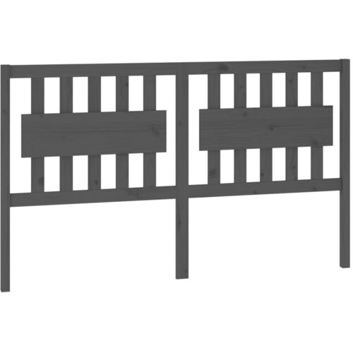  Uzglavlje za krevet sivo 155,5 x 4 x 100 cm od masivne borovine Slike