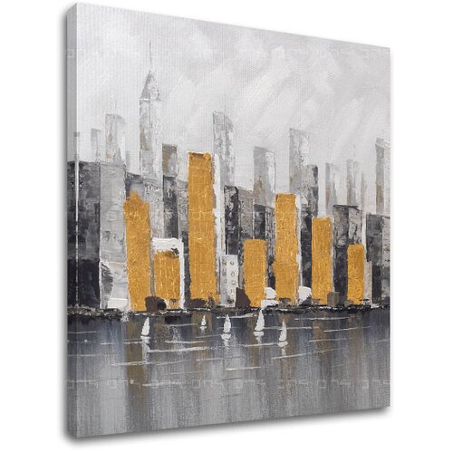  Slika na platnu MESTO 70x70 cm Cene