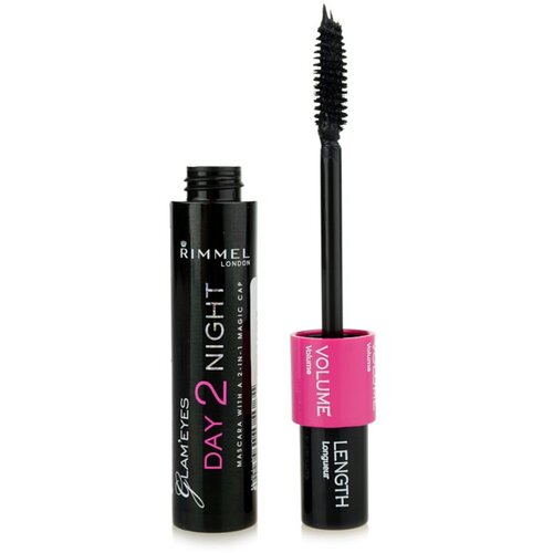 Rimmel London Glam´ Eyes Day 2 Night maskara za produljenje i gustoću trepavica 2 u 1 nijansa 001 Black 9.5 ml Cijene