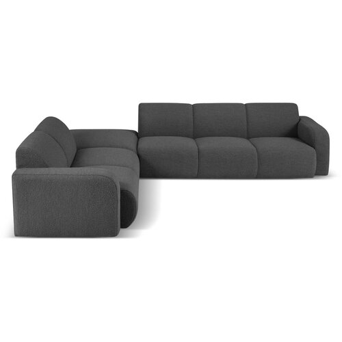 Micadoni Home Tamno siva kutna garnitura od bouclé tkanine (s lijevim kutom) Molino – Cijene