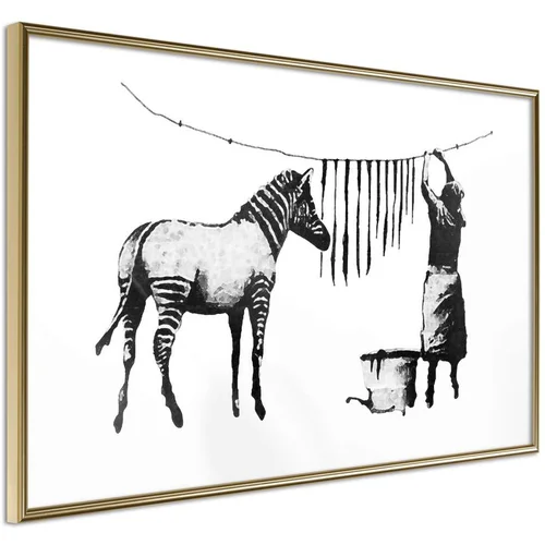  Poster - Banksy: Washing Zebra Stripes 90x60