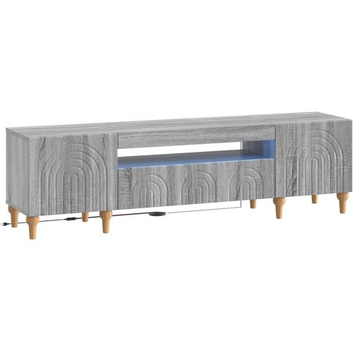  LED TV kabinet Siva Sonoma Konstruirano drvo Slike