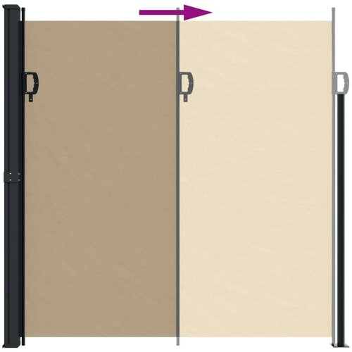  Bočna tenda na uvlačenje bež 200x600 cm Slike